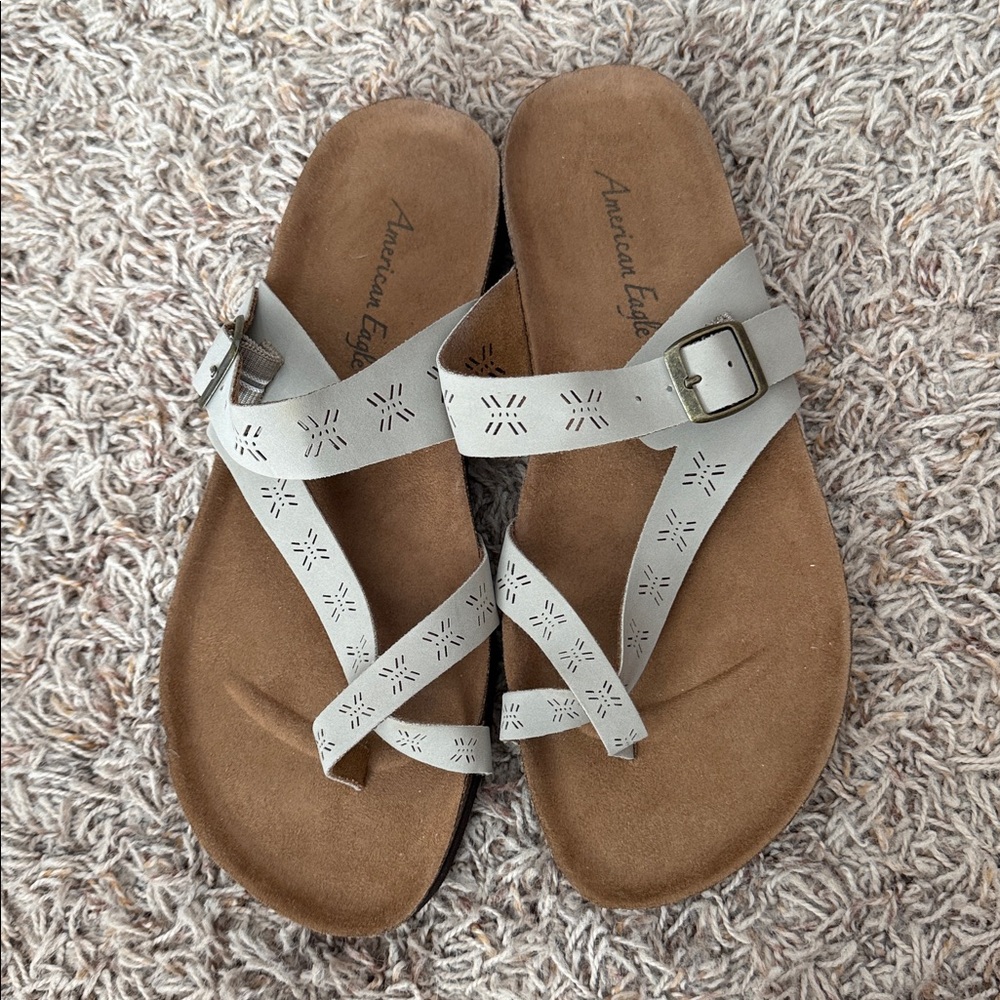American Eagle By Payless Gray Sandals